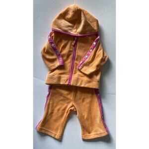 Vintage Y2K Gymboree Soft Velour Peachy Pink Set Size 3-6M